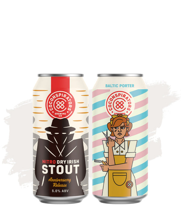 CoConspirators Usual Suspects Nitro Dry Irish Stout + CoConspirators The Beancounter Baltic Porter - Bundle Buy!
