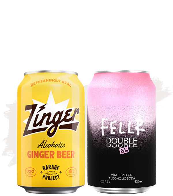 Garage Project Zinger Alcoholic Ginger Beer + FELLR Double Watermelon – Bundle Buy!