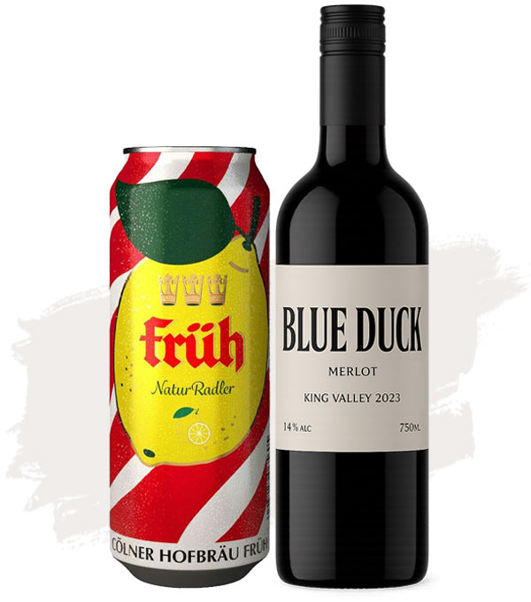 Fruh Natur Radler + Blue Duck Merlot – Bundle Buy!