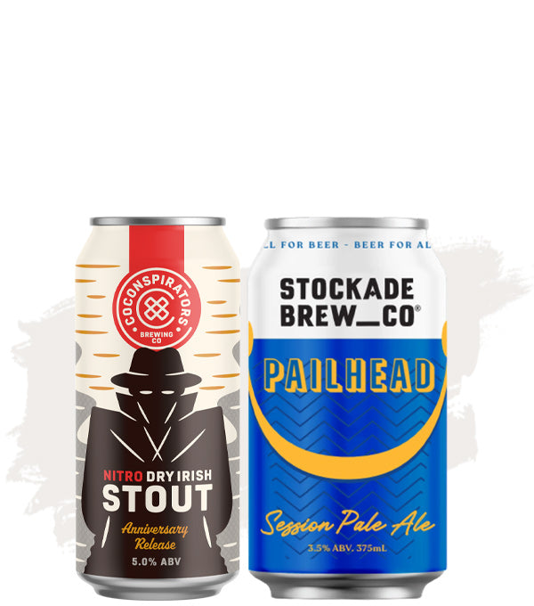 CoConspirators Usual Suspects Nitro Dry Irish Stout + Stockade Pailhead Session Pale Ale – Bundle Buy!