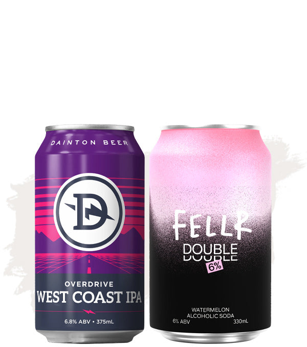 Dainton Overdrive West Coast IPA + FELLR Double Watermelon  – Bundle Buy!