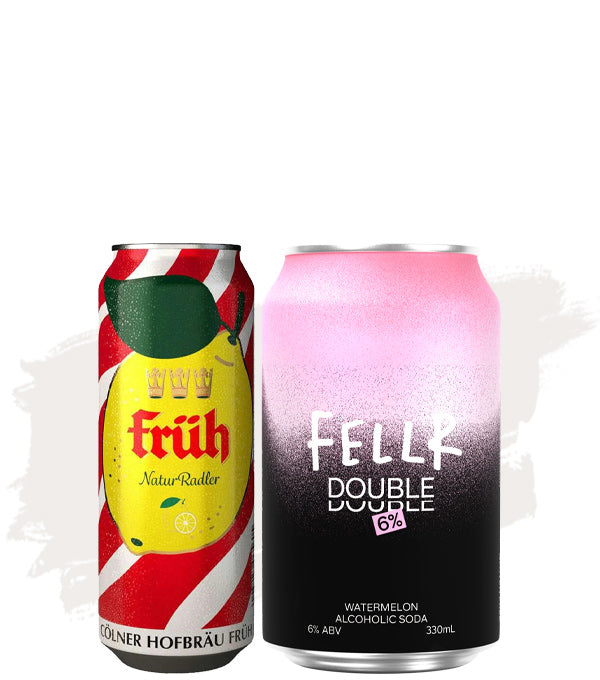 Fruh Kolsch Natur Radler + FELLR Double Watermelon – Bundle Buy!