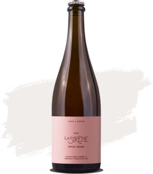 La Sirene 2019 Petite Cerise Farmhouse Ale infused with whole sour cherries & hibiscus flowers