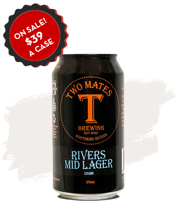 Two Mates Brewing Rivers Mid Lager - Case of 16
