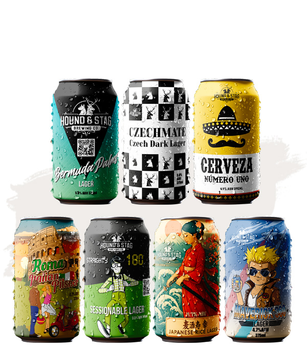 Hound and Stag Lager Lovers Mixed box - 8 Pack