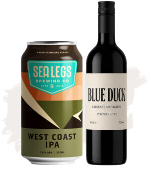 Bundle Buy (Sea Legs West Coast IPA 7.5% – 16 Pk + Blue Duck Cabernet Sauvignon – 12 Pk).jpg
