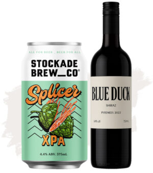 Bundle Buy (Stockade Splicer XPA – 16 Pk + Blue Duck Shiraz – 12 Pk)