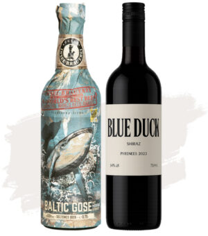 Bundle Buy (Insel Brauerei Baltic Gose 6.5% – 12 Pk + Blue Duck Shiraz – 12 Pk – Labelled)
